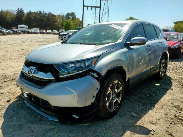 7FARW2H86JE104270 - 2018 HONDA CR-V EXL SILVER photo 2