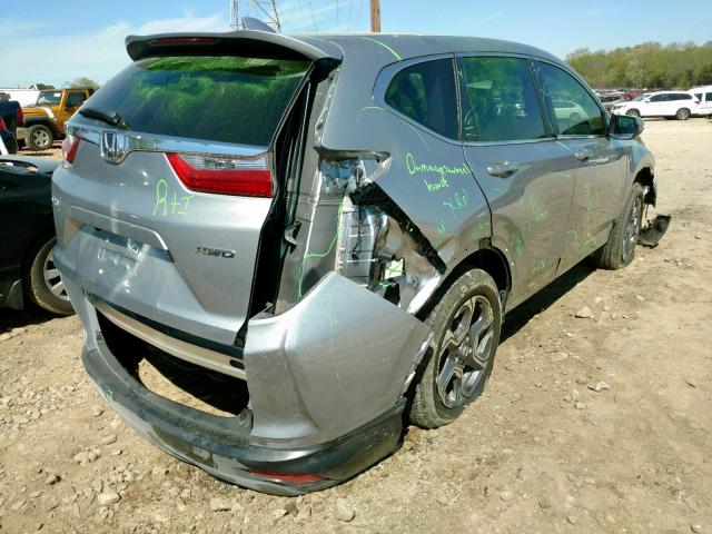 7FARW2H86JE104270 - 2018 HONDA CR-V EXL SILVER photo 4