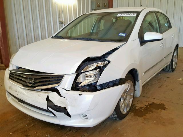 3N1AB6AP3BL627975 - 2011 NISSAN SENTRA 2.0 WHITE photo 2