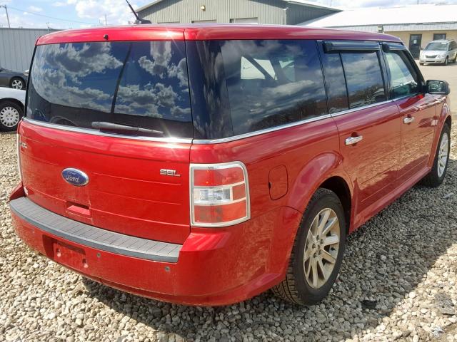 2FMGK5CC8ABB36920 - 2010 FORD FLEX SEL RED photo 4