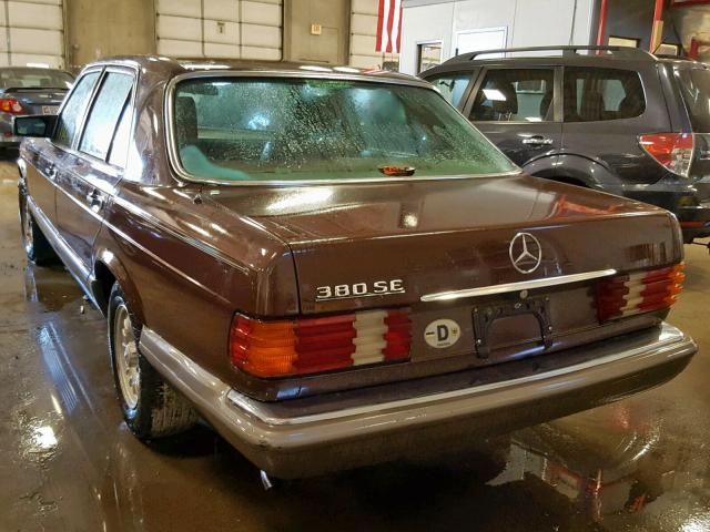 WDBCA32C5FA097118 - 1985 MERCEDES-BENZ 380 SE BROWN photo 3