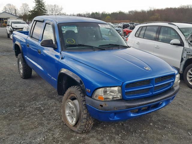 1B7GG2AN8YS742713 - 2000 DODGE DAKOTA QUA BLUE photo 1