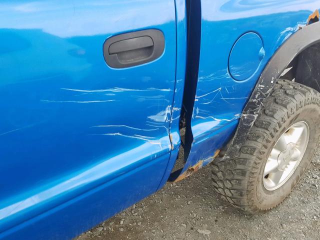 1B7GG2AN8YS742713 - 2000 DODGE DAKOTA QUA BLUE photo 9