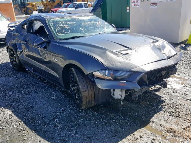 1FA6P8CF8J5158858 - 2018 FORD MUSTANG GT GRAY photo 1