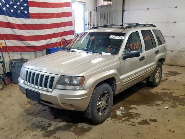 1J4GW48S14C200037 - 2004 JEEP GRAND CHER GRAY photo 2