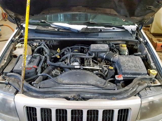 1J4GW48S14C200037 - 2004 JEEP GRAND CHER GRAY photo 7