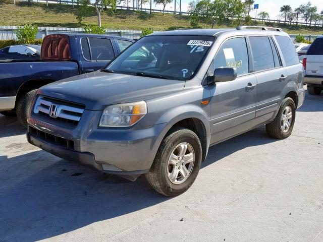 5FNYF28208B021253 - 2008 HONDA PILOT VP GRAY photo 2