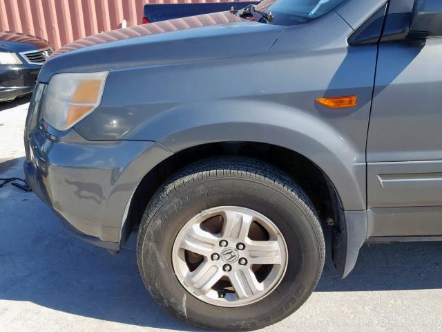 5FNYF28208B021253 - 2008 HONDA PILOT VP GRAY photo 9