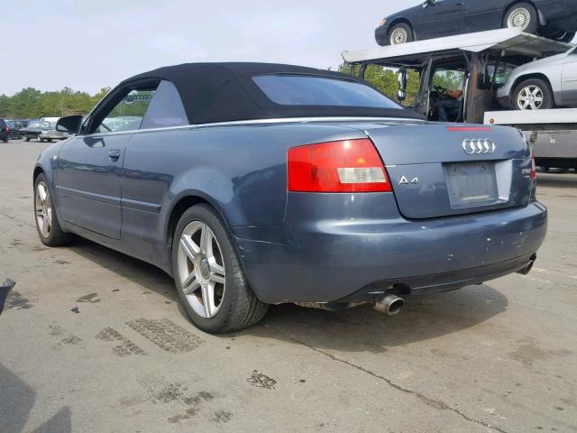 WAUDF48H87K015780 - 2007 AUDI A4 2.0T CA GRAY photo 3