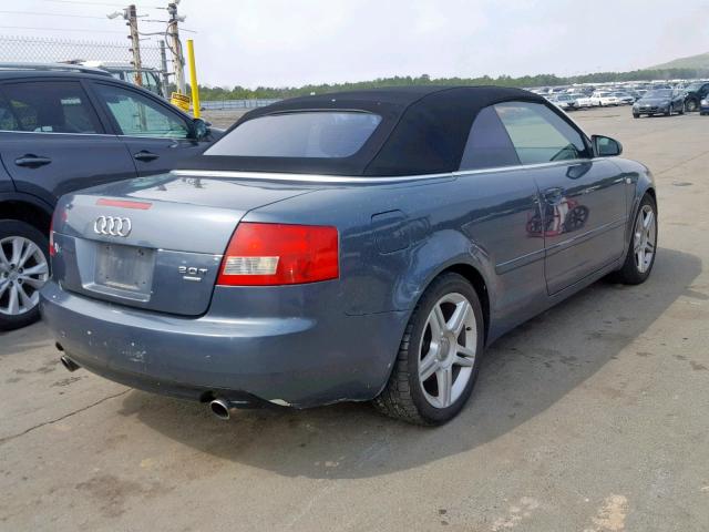 WAUDF48H87K015780 - 2007 AUDI A4 2.0T CA GRAY photo 4