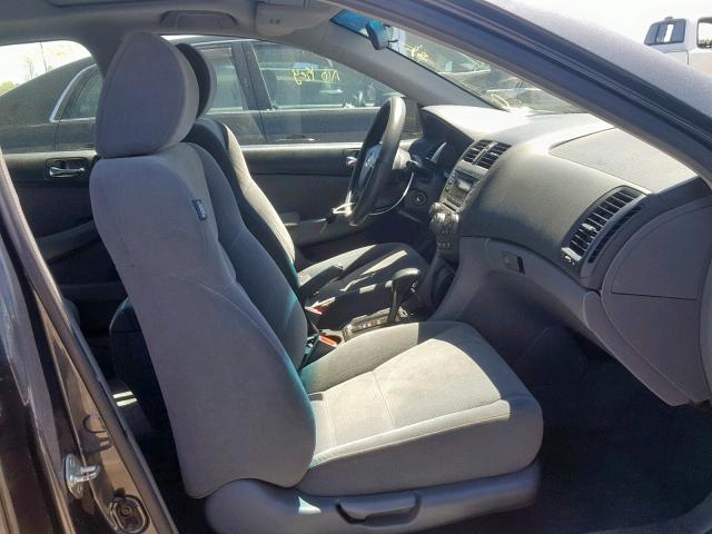 1HGCM66397A021926 - 2007 HONDA ACCORD LX GRAY photo 5