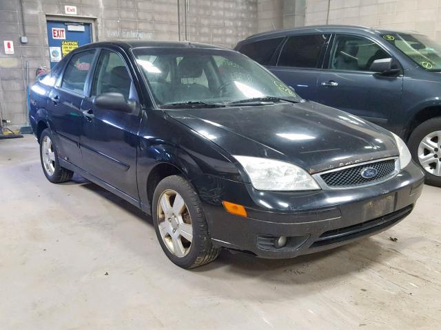 1FAFP34N07W124327 - 2007 FORD FOCUS ZX4 BLACK photo 1