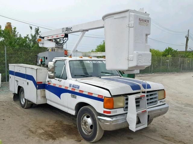 1FDKF37H6KNA35289 - 1989 FORD F350 WHITE photo 1