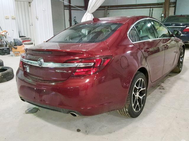 2G4GL5EX2H9110845 - 2017 BUICK REGAL SPOR BURGUNDY photo 4