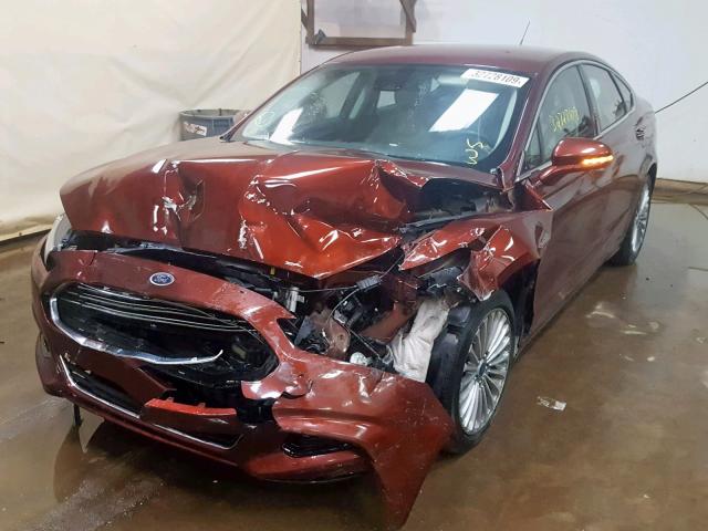 3FA6P0K97GR110674 - 2016 FORD FUSION TIT MAROON photo 2