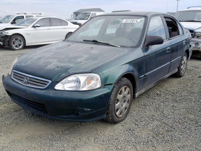 2HGEJ6611XH536078 - 1999 HONDA CIVIC BASE GREEN photo 2