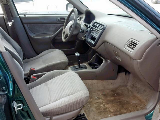 2HGEJ6611XH536078 - 1999 HONDA CIVIC BASE GREEN photo 5