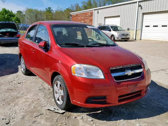 KL1TD5DE9AB107520 - 2010 CHEVROLET AVEO LS RED photo 1