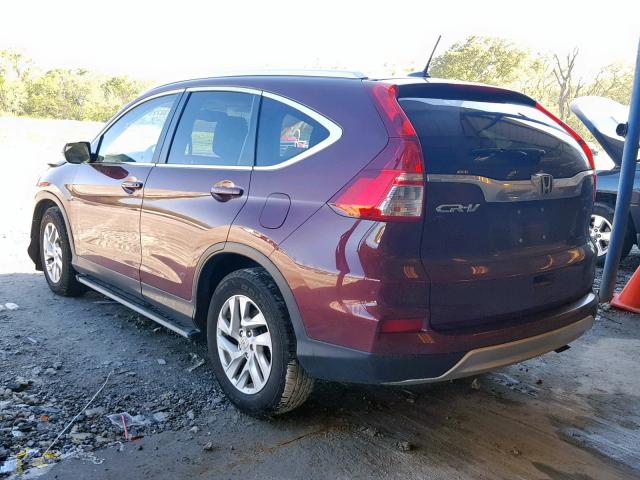 2HKRM3H70GH557826 - 2016 HONDA CR-V EXL MAROON photo 3