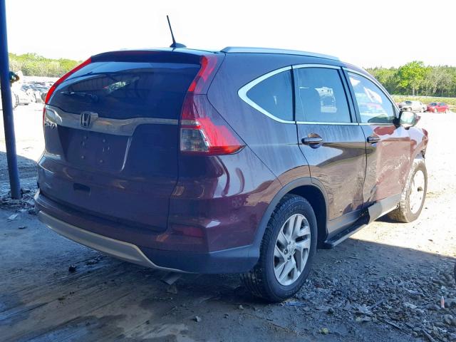 2HKRM3H70GH557826 - 2016 HONDA CR-V EXL MAROON photo 4