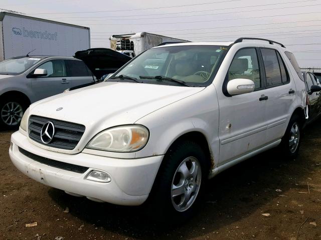 4JGAB57E14A512357 - 2004 MERCEDES-BENZ ML 350 WHITE photo 2