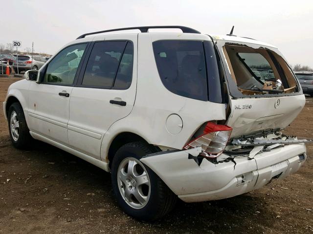 4JGAB57E14A512357 - 2004 MERCEDES-BENZ ML 350 WHITE photo 3