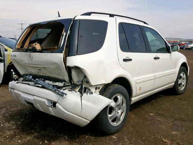 4JGAB57E14A512357 - 2004 MERCEDES-BENZ ML 350 WHITE photo 4