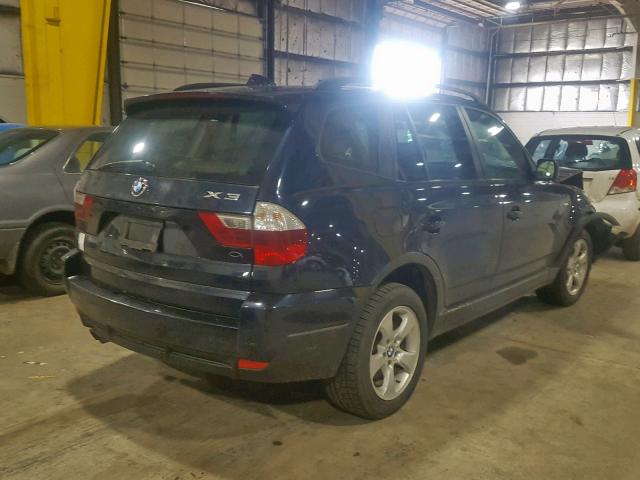 WBXPC93407WF25873 - 2007 BMW X3 3.0SI BLUE photo 4