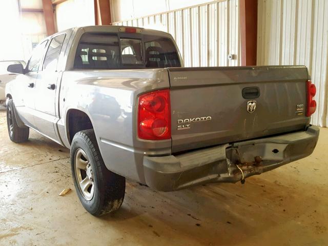 1D7HE48P67S172518 - 2007 DODGE DAKOTA QUA GRAY photo 3