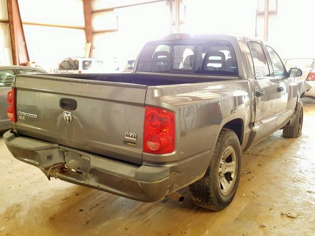 1D7HE48P67S172518 - 2007 DODGE DAKOTA QUA GRAY photo 4