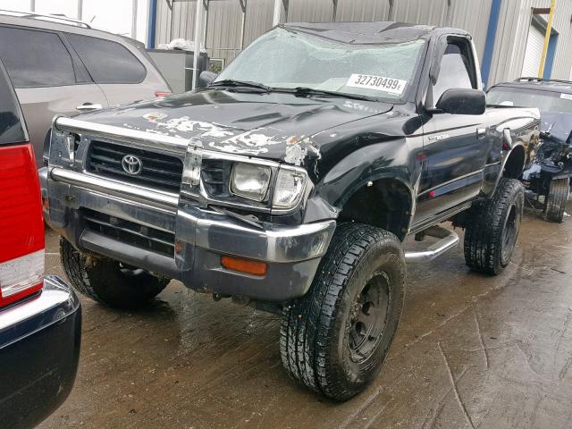 4TAPN62N9VZ229562 - 1997 TOYOTA TACOMA BLACK photo 2