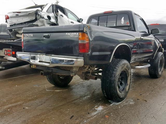 4TAPN62N9VZ229562 - 1997 TOYOTA TACOMA BLACK photo 4