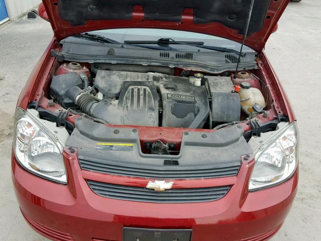 1G1AT58H297138414 - 2009 CHEVROLET COBALT LT RED photo 7