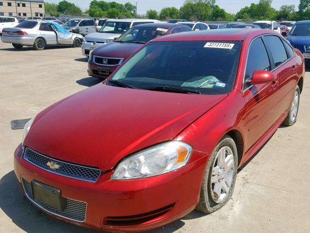 2G1WB5E39E1120890 - 2014 CHEVROLET IMPALA LIM RED photo 2