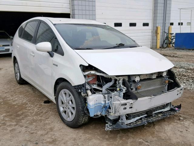 JTDZN3EU1E3341788 - 2014 TOYOTA PRIUS V WHITE photo 1