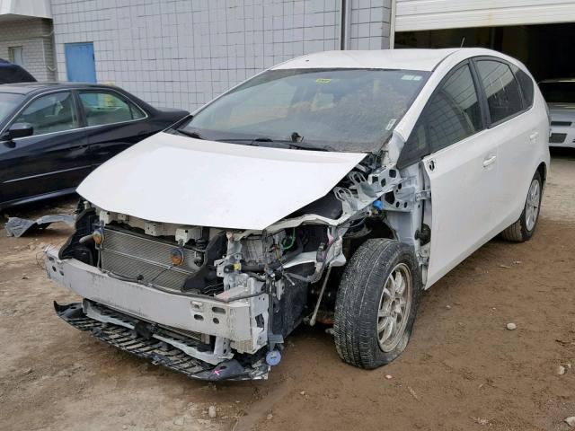 JTDZN3EU1E3341788 - 2014 TOYOTA PRIUS V WHITE photo 2