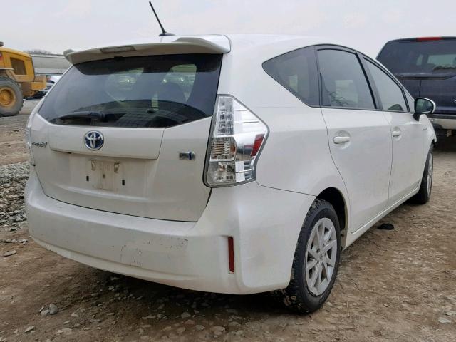 JTDZN3EU1E3341788 - 2014 TOYOTA PRIUS V WHITE photo 4