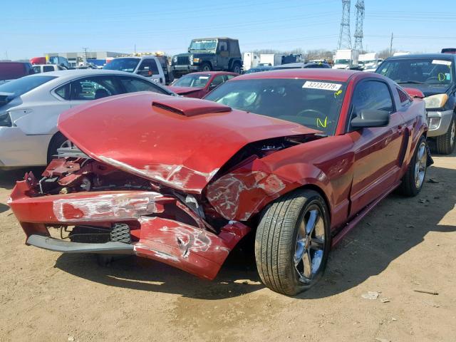 1ZVHT82HX85115258 - 2008 FORD MUSTANG GT RED photo 2