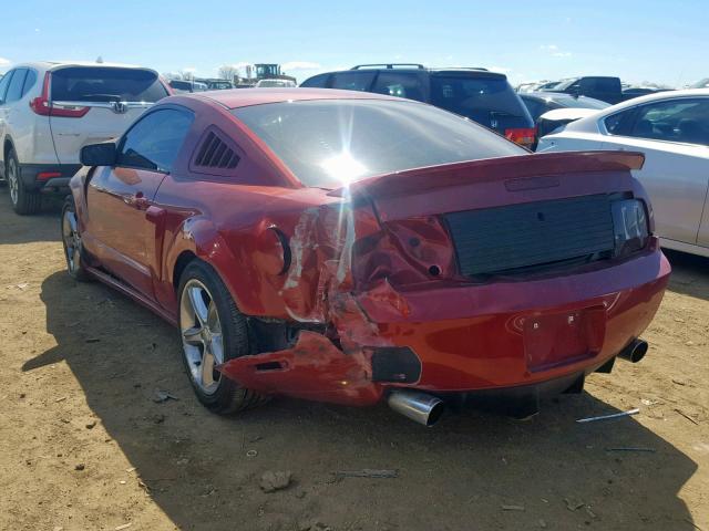 1ZVHT82HX85115258 - 2008 FORD MUSTANG GT RED photo 3