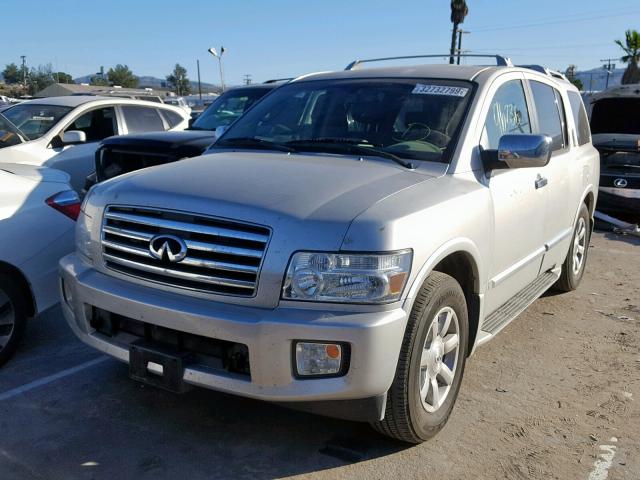 5N3AA08C67N800494 - 2007 INFINITI QX56 SILVER photo 2