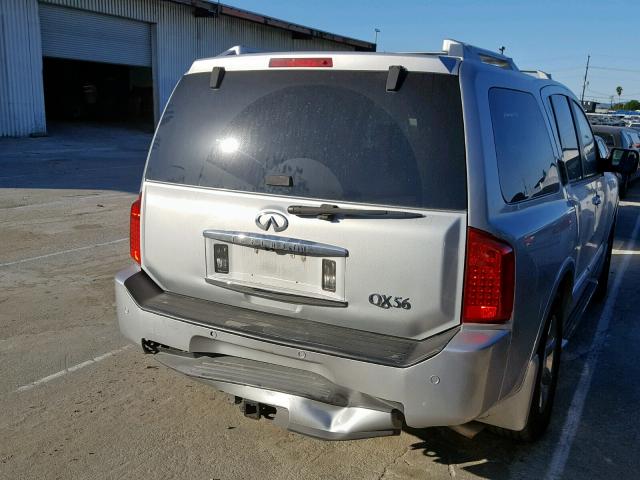 5N3AA08C67N800494 - 2007 INFINITI QX56 SILVER photo 4