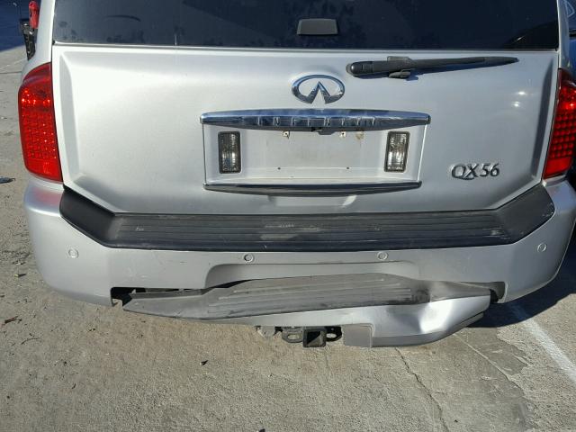 5N3AA08C67N800494 - 2007 INFINITI QX56 SILVER photo 9