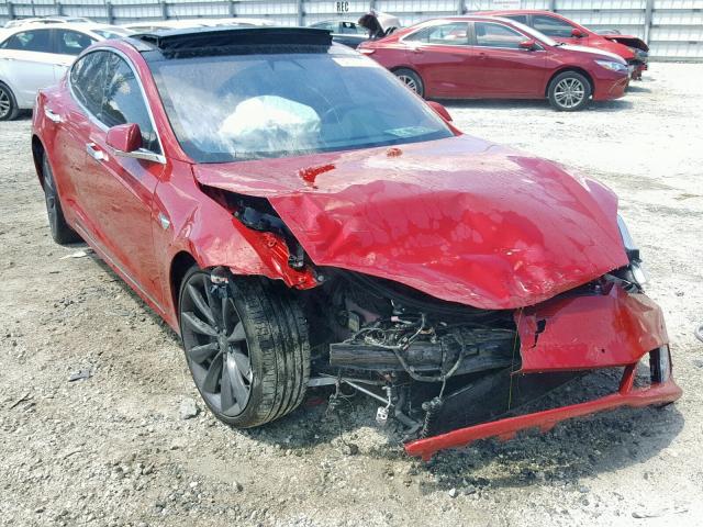 5YJSA1E12GF164066 - 2016 TESLA MODEL S RED photo 1