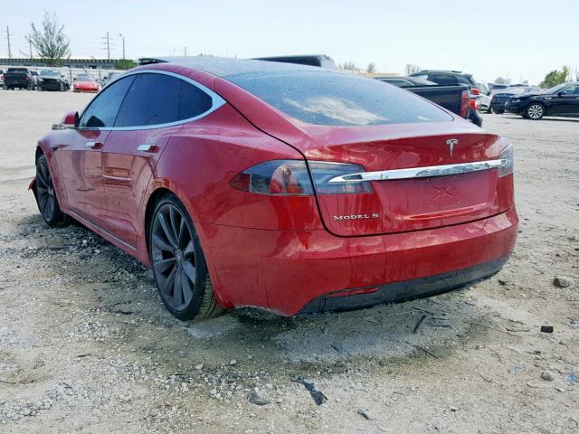 5YJSA1E12GF164066 - 2016 TESLA MODEL S RED photo 3