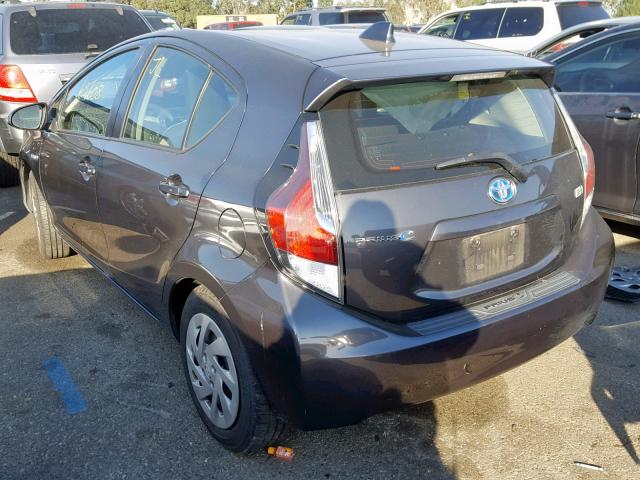 JTDKDTB34G1129269 - 2016 TOYOTA PRIUS C CHARCOAL photo 3