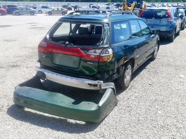 4S3BH635217310221 - 2001 SUBARU LEGACY L GREEN photo 4