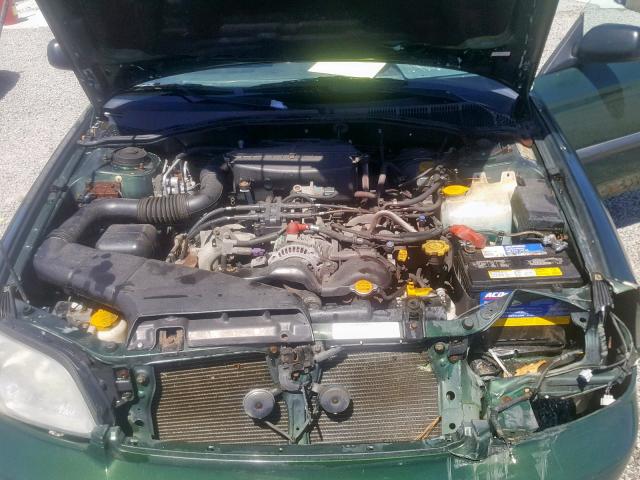 4S3BH635217310221 - 2001 SUBARU LEGACY L GREEN photo 7