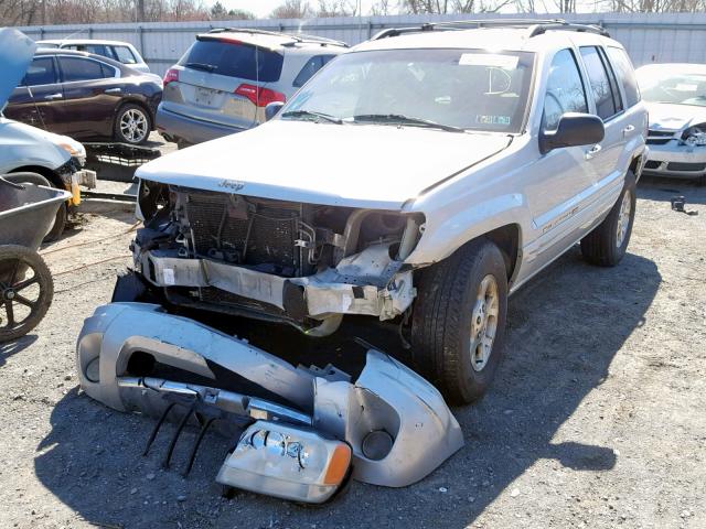 1J8GW58J34C139432 - 2004 JEEP GRAND CHER SILVER photo 2