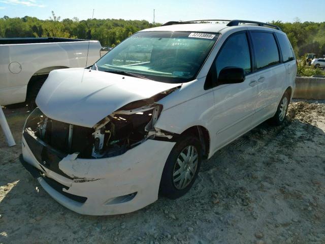 5TDZK23C77S083517 - 2007 TOYOTA SIENNA CE WHITE photo 2