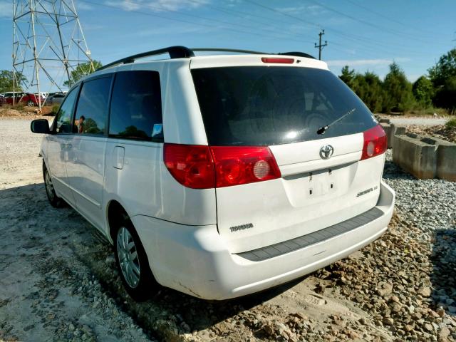 5TDZK23C77S083517 - 2007 TOYOTA SIENNA CE WHITE photo 3